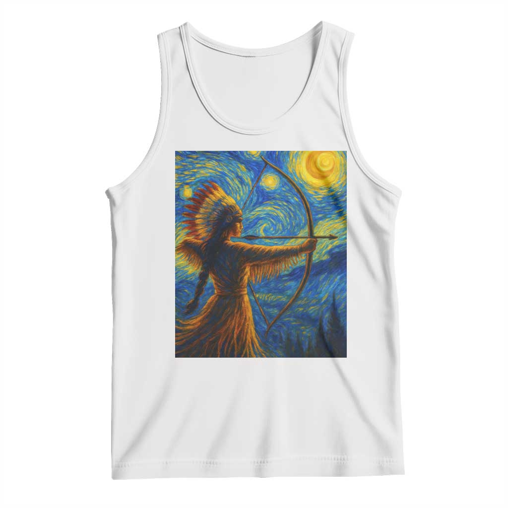 Native American Indian Women Tank Top Starry Night Indigenous Pride - Wonder Print Shop