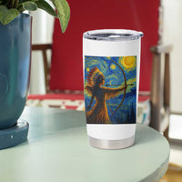 Native American Indian Women Tumbler Cup Starry Night Indigenous Pride