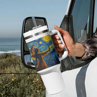 Native American Indian Women Tumbler With Handle Starry Night Indigenous Pride