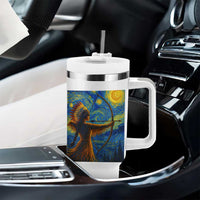 Native American Indian Women Tumbler With Handle Starry Night Indigenous Pride