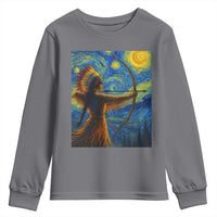 Native American Indian Women Youth Sweatshirt Starry Night Indigenous Pride - Wonder Print Shop