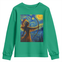 Native American Indian Women Youth Sweatshirt Starry Night Indigenous Pride - Wonder Print Shop