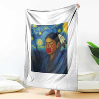 Native American MMIW Throw Blanket Starry Night Indigenous People Day - Wonder Print Shop