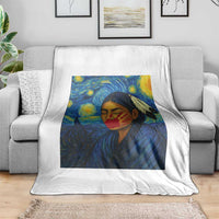 Native American MMIW Throw Blanket Starry Night Indigenous People Day - Wonder Print Shop