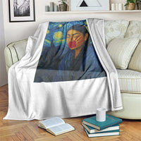 Native American MMIW Throw Blanket Starry Night Indigenous People Day - Wonder Print Shop