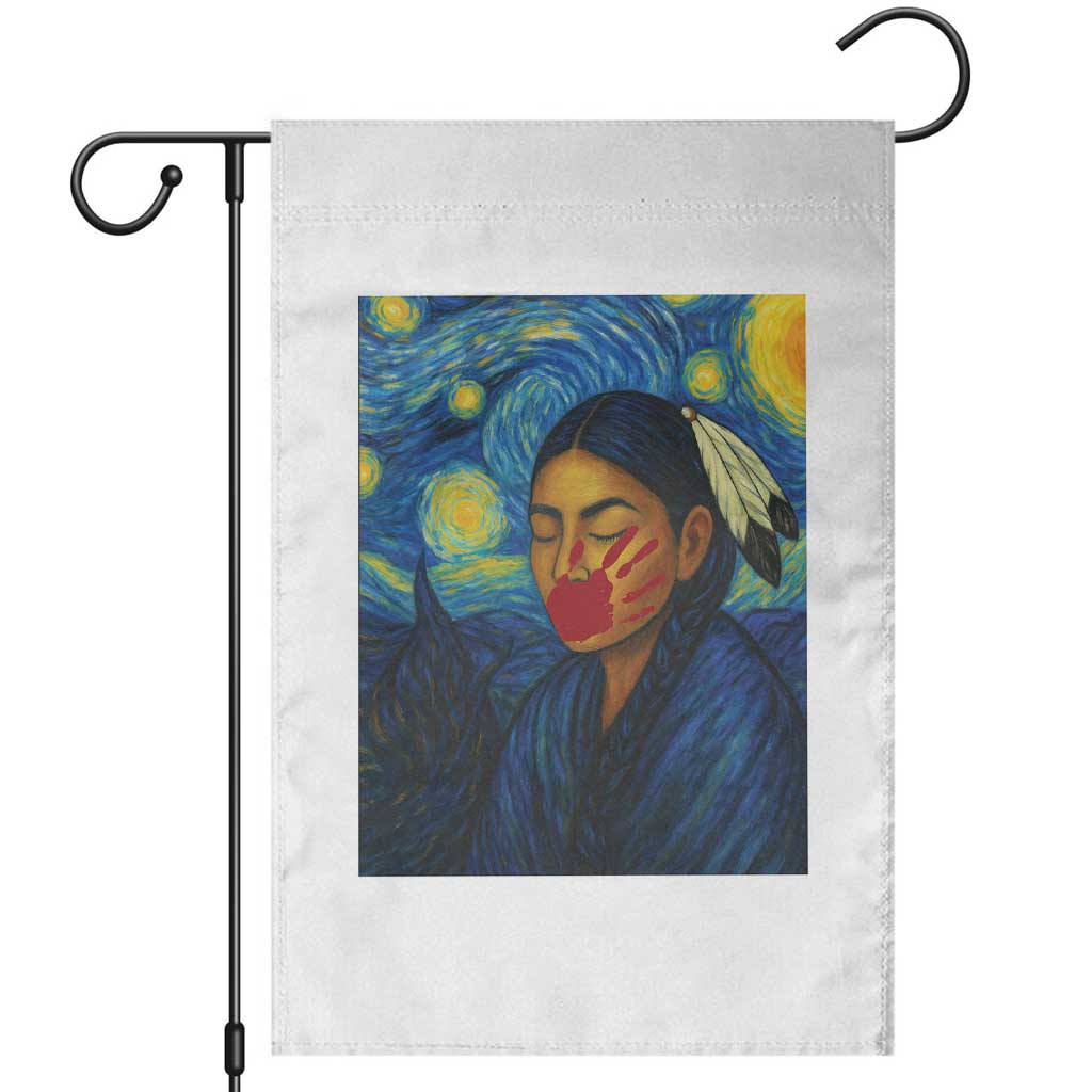 Native American MMIW Garden Flag Starry Night Indigenous People Day - Wonder Print Shop