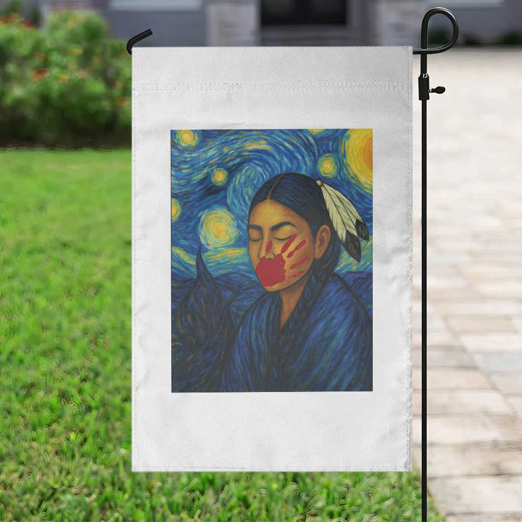Native American MMIW Garden Flag Starry Night Indigenous People Day - Wonder Print Shop