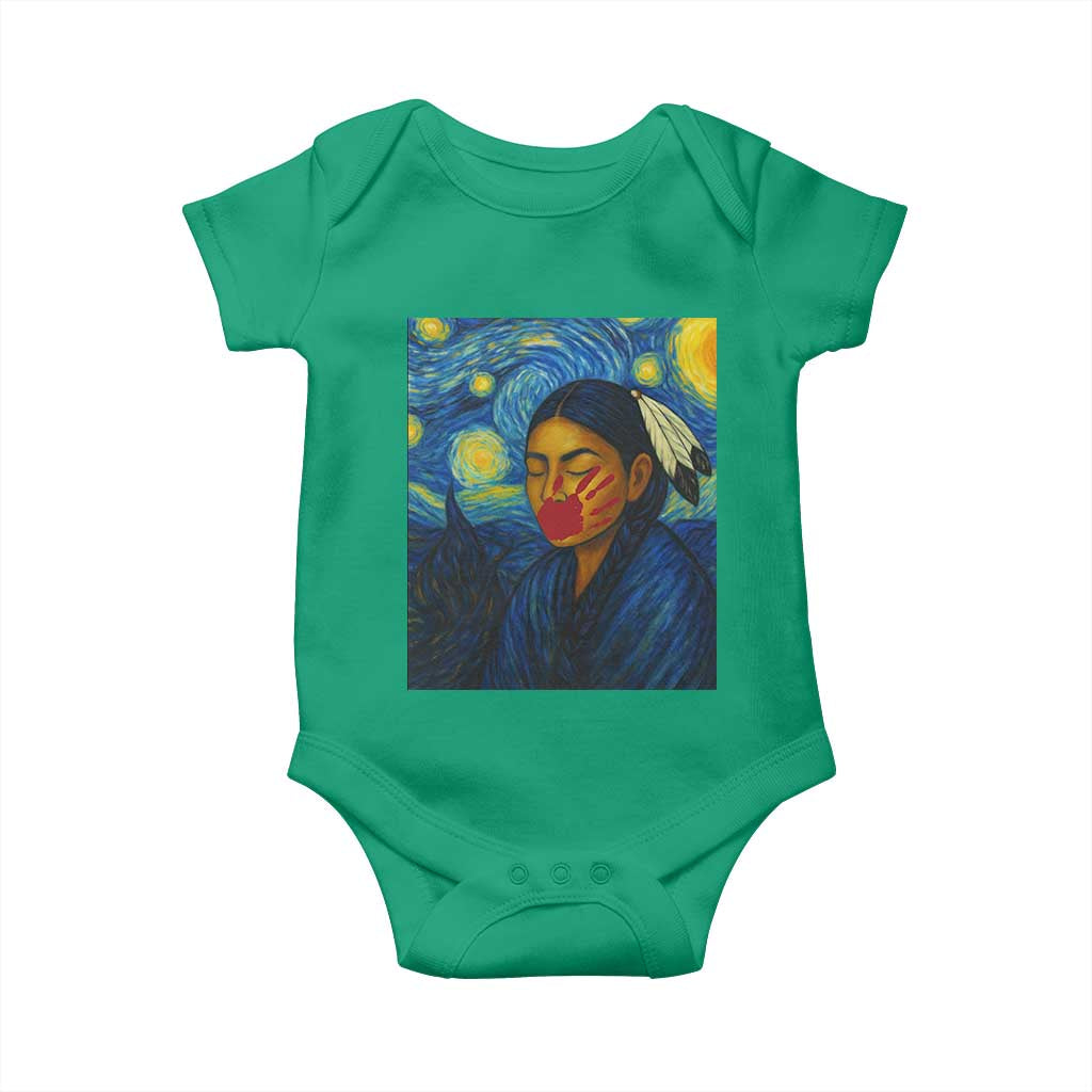 Native American MMIW Baby Onesie Starry Night Indigenous People Day - Wonder Print Shop