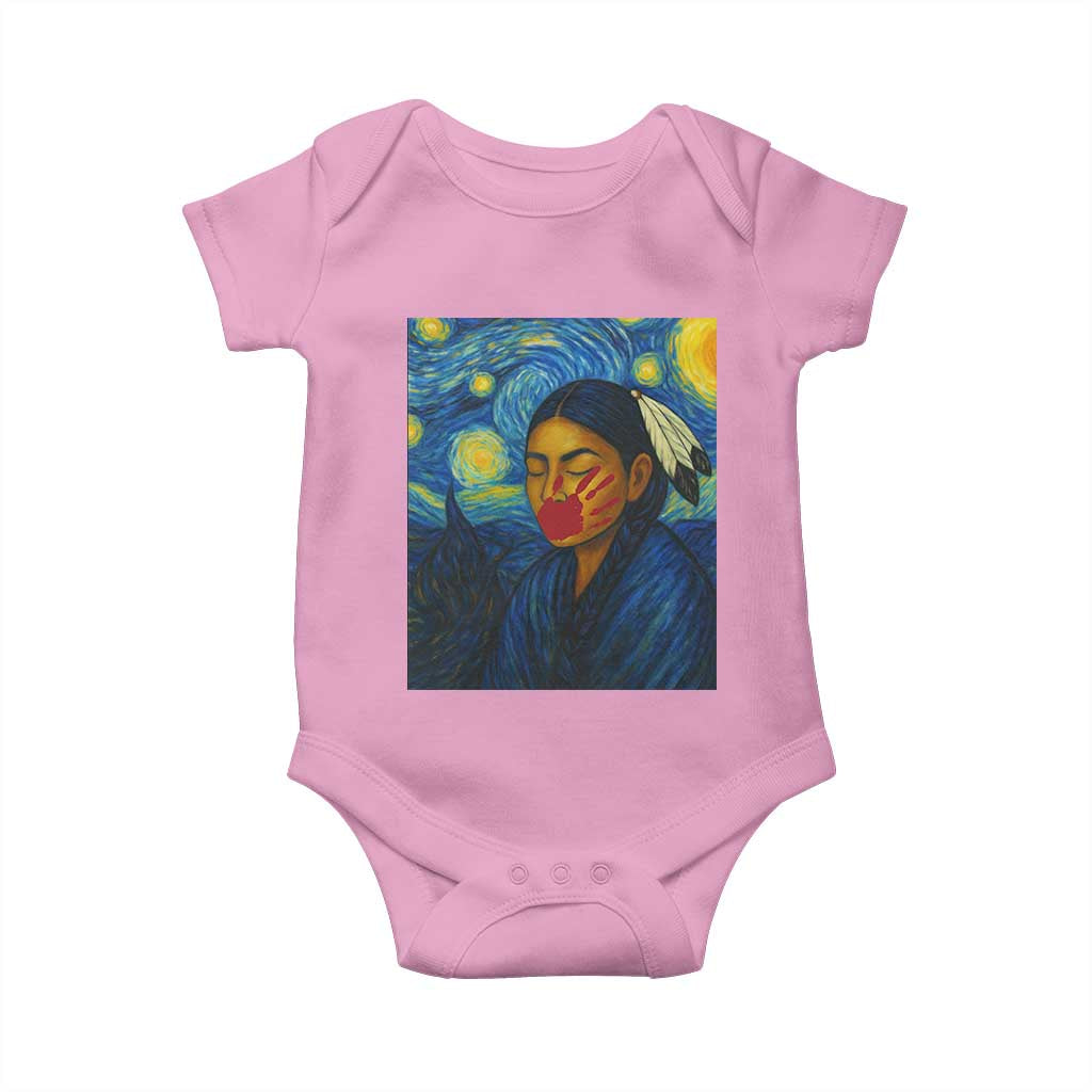 Native American MMIW Baby Onesie Starry Night Indigenous People Day - Wonder Print Shop