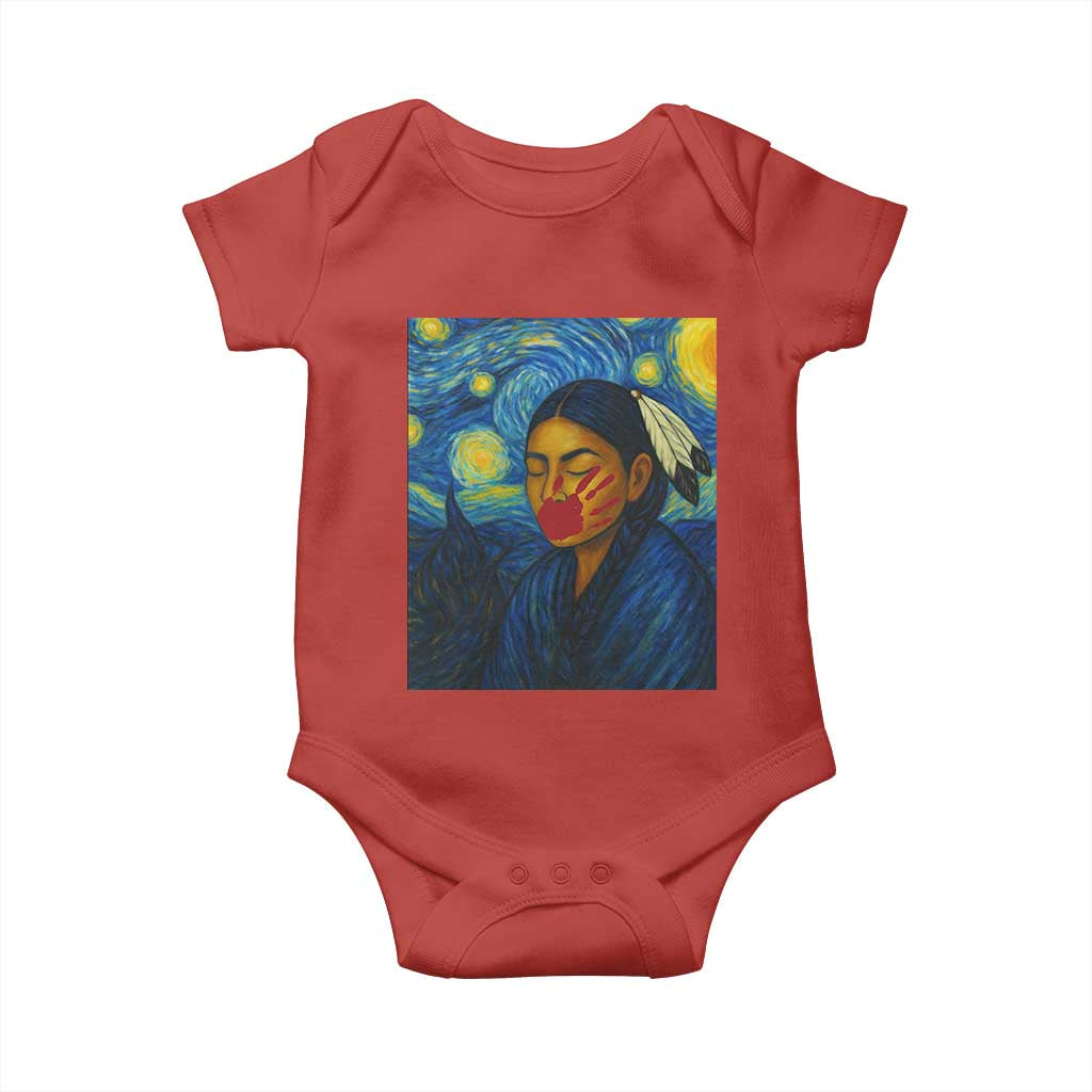 Native American MMIW Baby Onesie Starry Night Indigenous People Day - Wonder Print Shop