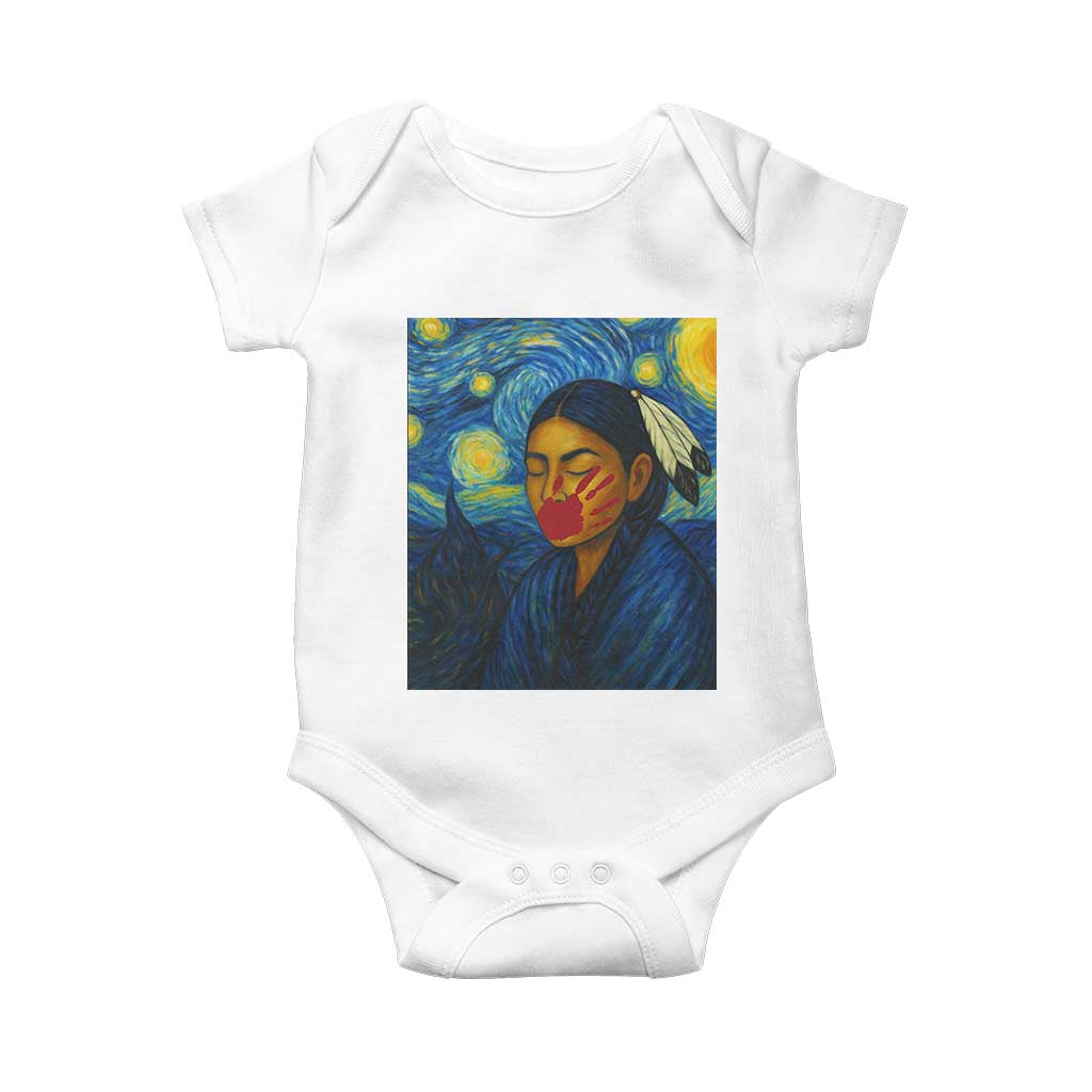 Native American MMIW Baby Onesie Starry Night Indigenous People Day - Wonder Print Shop