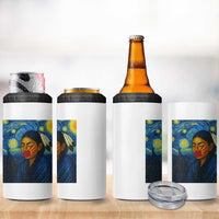 Native American MMIW 4 in 1 Can Cooler Tumbler Starry Night Indigenous People Day