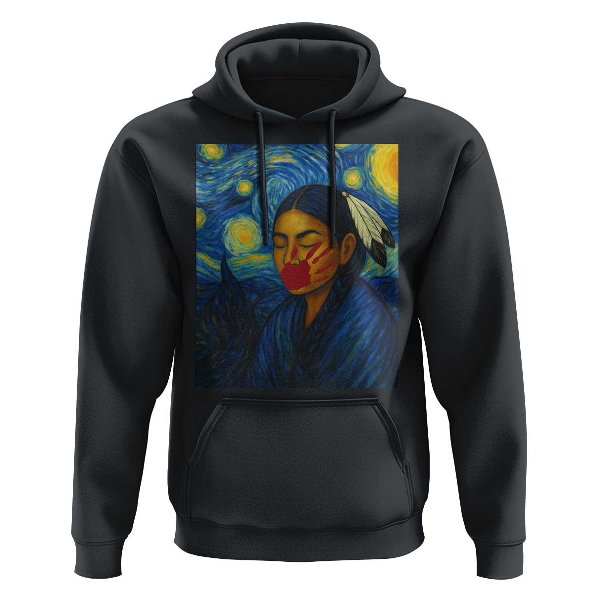 Native American MMIW Hoodie Starry Night Indigenous People Day - Wonder Print Shop