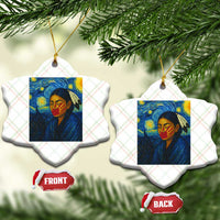 Native American MMIW Ceramic Ornament Starry Night Indigenous People Day - Wonder Print Shop