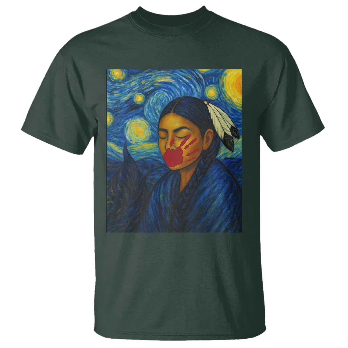 Native American MMIW T Shirt Starry Night Indigenous People Day - Wonder Print Shop
