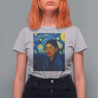 Native American MMIW T Shirt For Women Starry Night Indigenous People Day - Wonder Print Shop