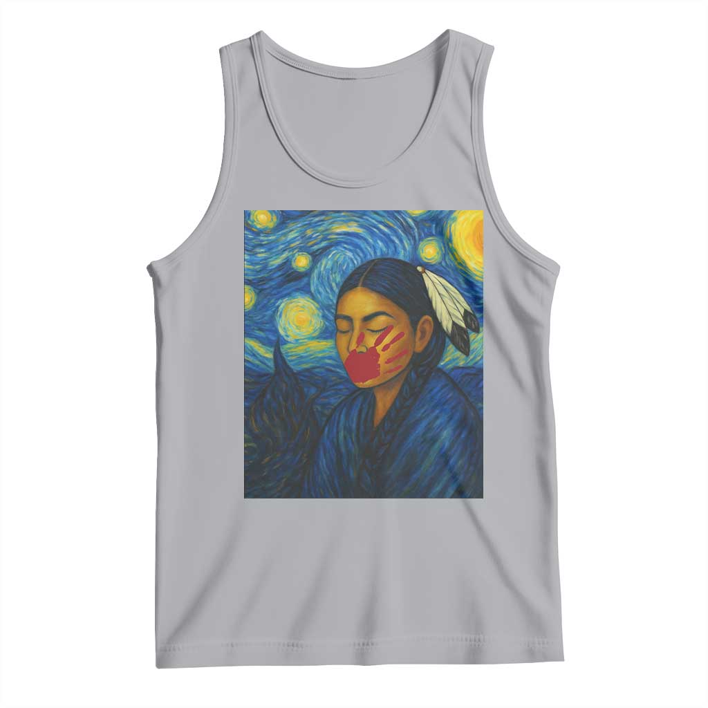 Native American MMIW Tank Top Starry Night Indigenous People Day - Wonder Print Shop
