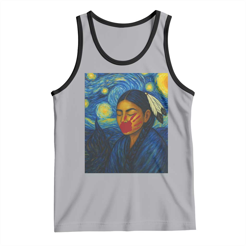 Native American MMIW Tank Top Starry Night Indigenous People Day - Wonder Print Shop