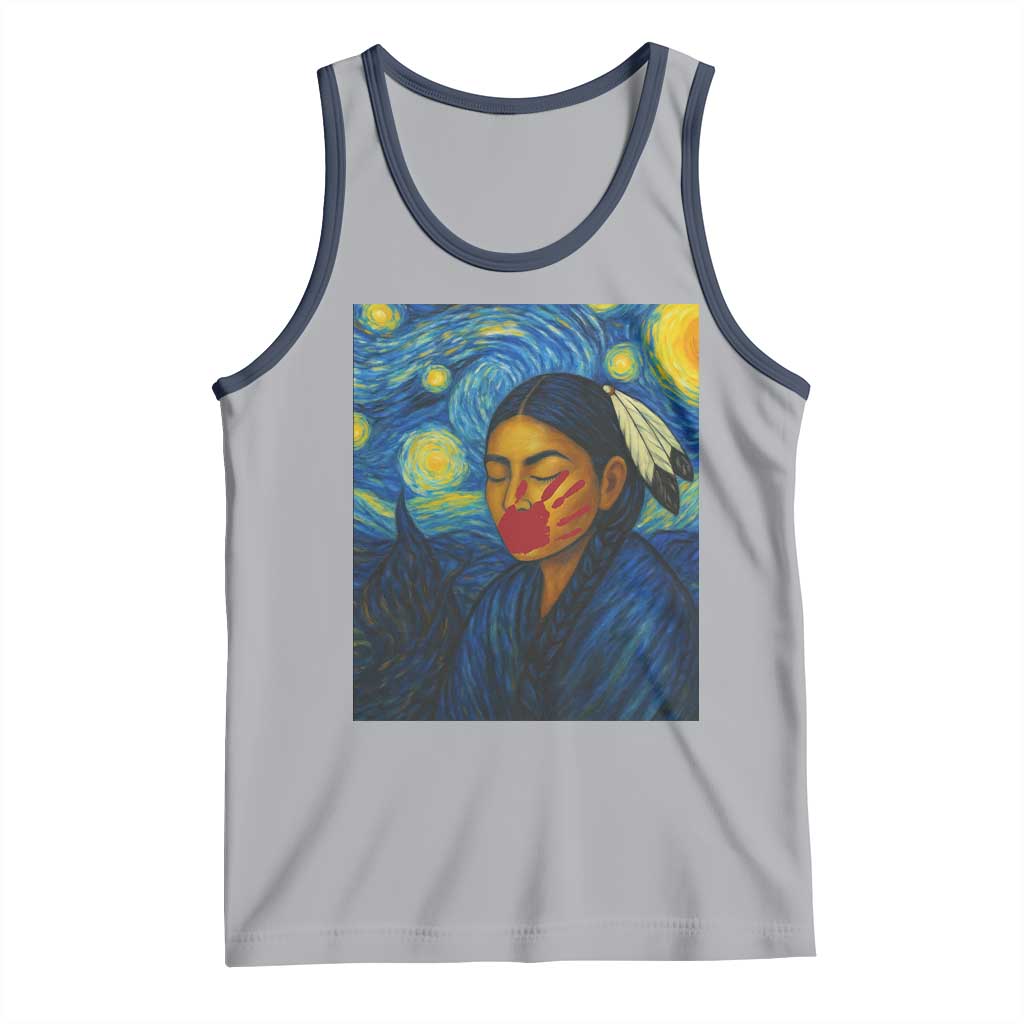 Native American MMIW Tank Top Starry Night Indigenous People Day - Wonder Print Shop