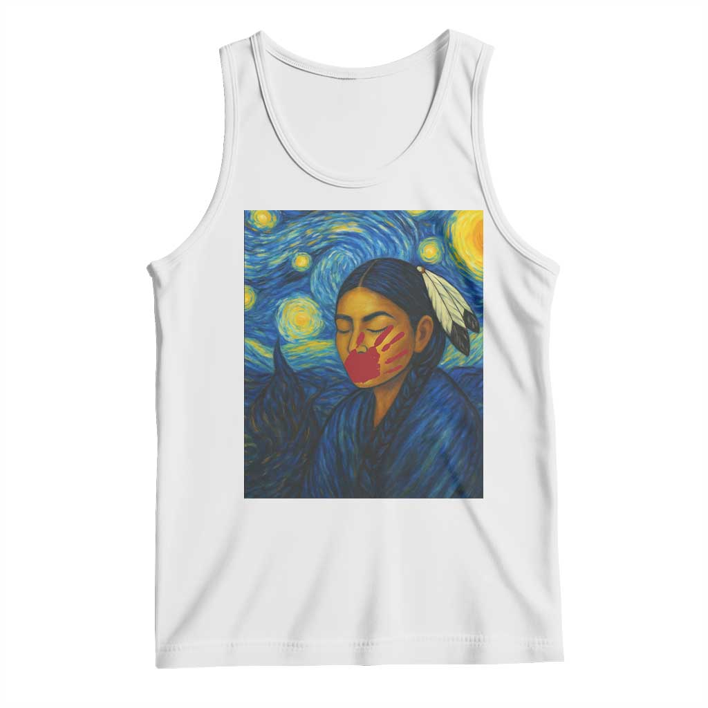 Native American MMIW Tank Top Starry Night Indigenous People Day - Wonder Print Shop