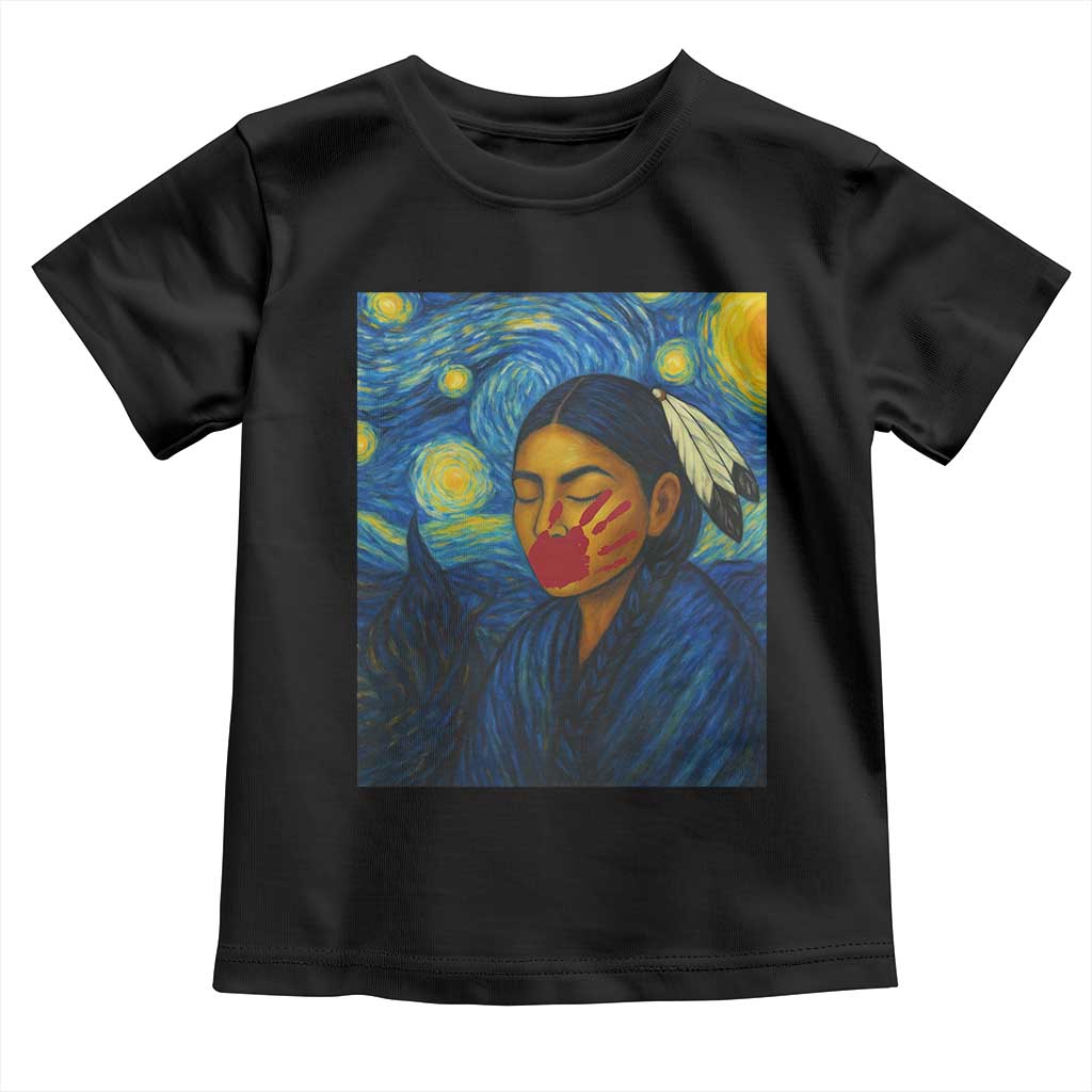 Native American MMIW Toddler T Shirt Starry Night Indigenous People Day - Wonder Print Shop