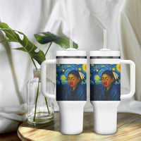 Native American MMIW Tumbler With Handle Starry Night Indigenous People Day