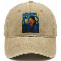 Native American MMIW Washed Cotton Baseball Cap Starry Night Indigenous People Day