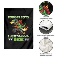 Motocross Dirt Bike Boys Garden Flag Forget Toys I Just Wanna Ride - Wonder Print Shop