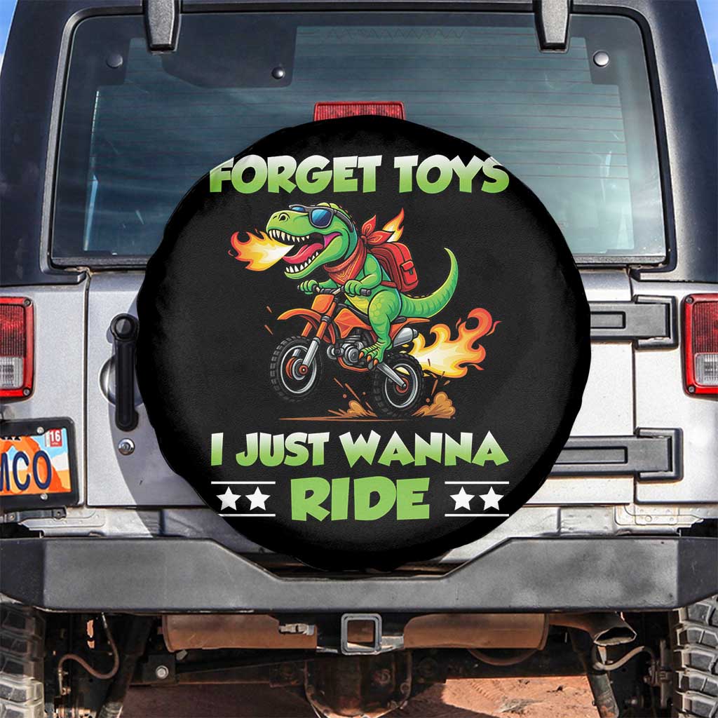 Motocross Dirt Bike Boys Spare Tire Cover Forget Toys I Just Wanna Ride - Wonder Print Shop