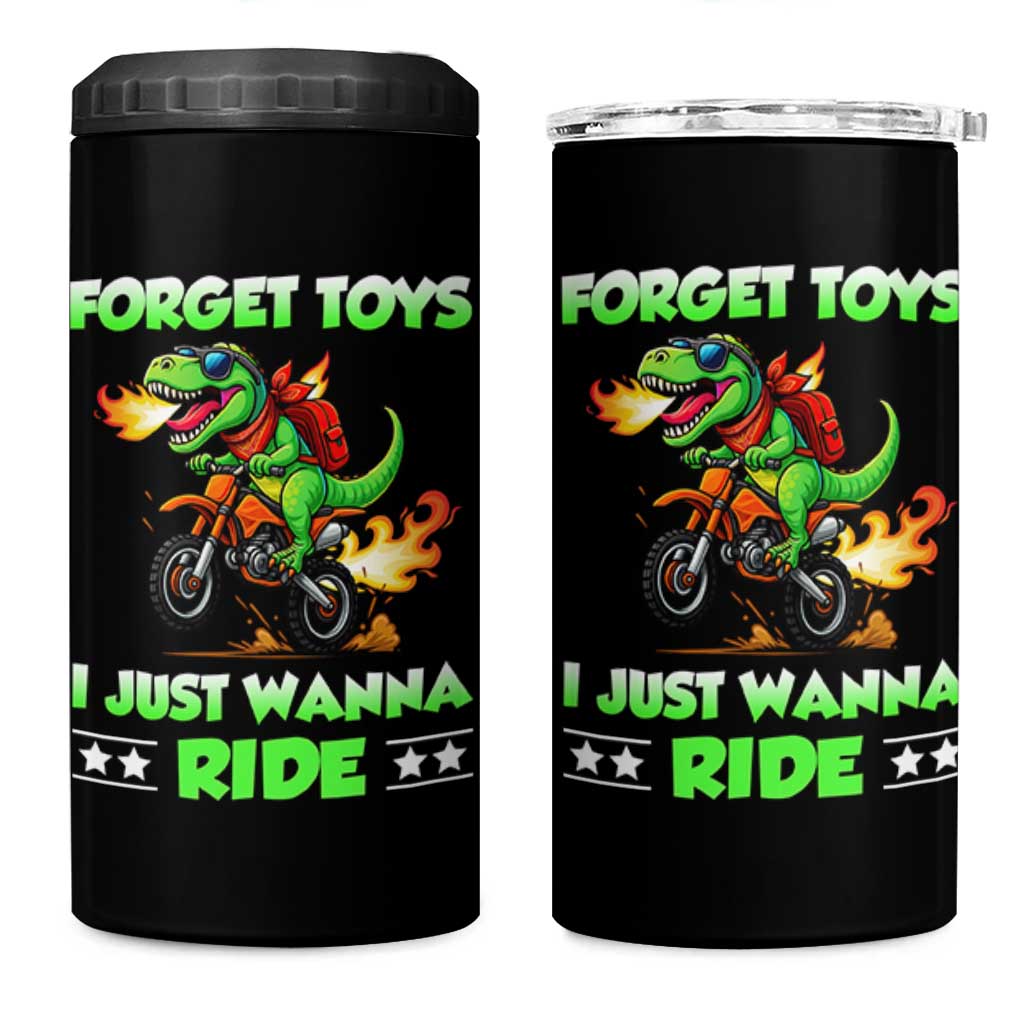 Motocross Dirt Bike Boys 4 in 1 Can Cooler Tumbler Forget Toys I Just Wanna Ride