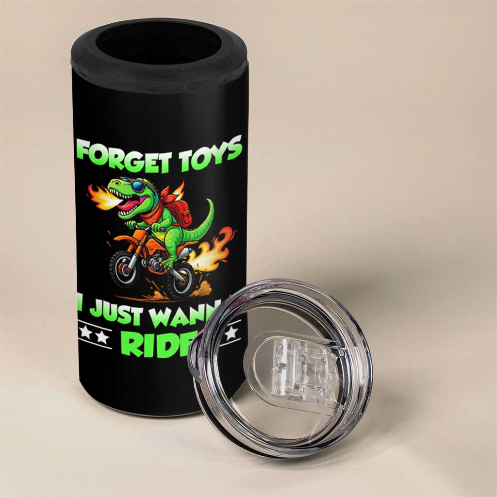 Motocross Dirt Bike Boys 4 in 1 Can Cooler Tumbler Forget Toys I Just Wanna Ride