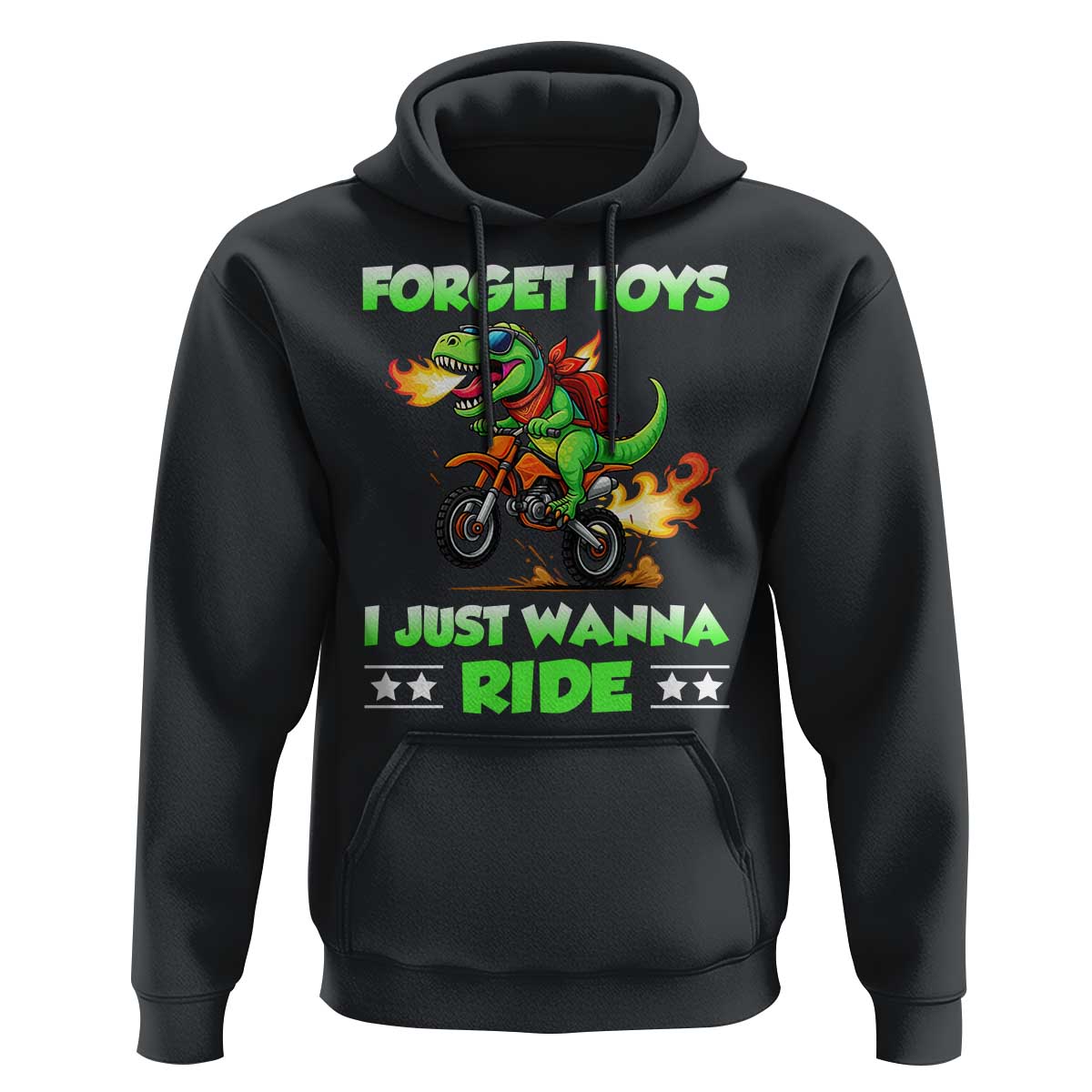 Motocross Dirt Bike Boys Hoodie Forget Toys I Just Wanna Ride - Wonder Print Shop