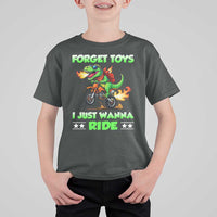 Motocross Dirt Bike Boys T Shirt For Kid Forget Toys I Just Wanna Ride - Wonder Print Shop