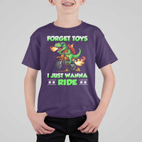 Motocross Dirt Bike Boys T Shirt For Kid Forget Toys I Just Wanna Ride - Wonder Print Shop