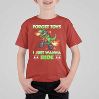 Motocross Dirt Bike Boys T Shirt For Kid Forget Toys I Just Wanna Ride - Wonder Print Shop