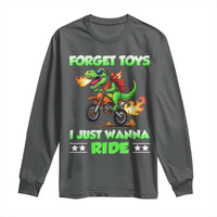 Motocross Dirt Bike Boys Long Sleeve Shirt Forget Toys I Just Wanna Ride - Wonder Print Shop