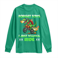 Motocross Dirt Bike Boys Long Sleeve Shirt Forget Toys I Just Wanna Ride - Wonder Print Shop