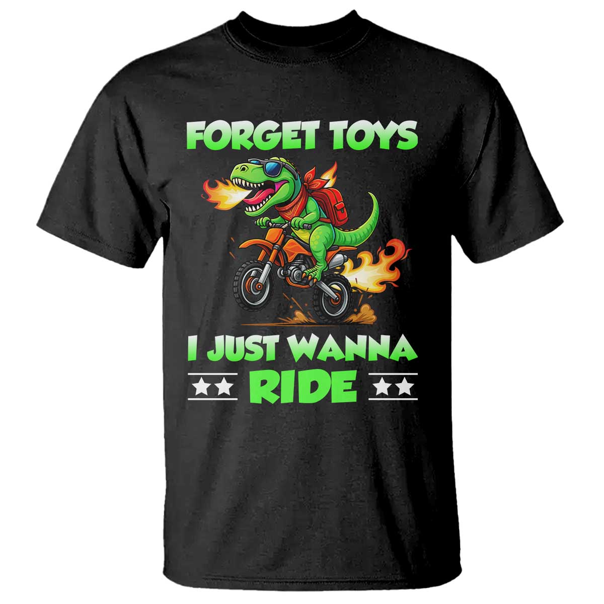 Motocross Dirt Bike Boys T Shirt Forget Toys I Just Wanna Ride - Wonder Print Shop