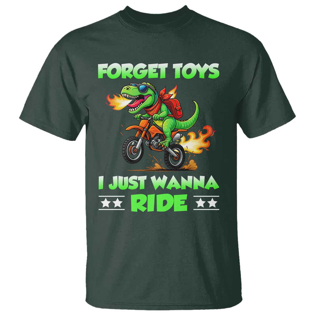 Motocross Dirt Bike Boys T Shirt Forget Toys I Just Wanna Ride - Wonder Print Shop