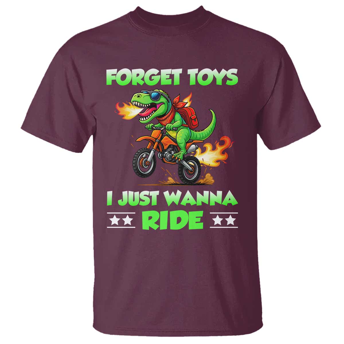 Motocross Dirt Bike Boys T Shirt Forget Toys I Just Wanna Ride - Wonder Print Shop