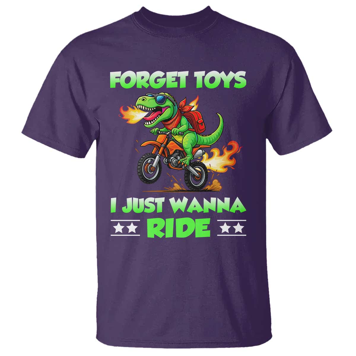 Motocross Dirt Bike Boys T Shirt Forget Toys I Just Wanna Ride - Wonder Print Shop