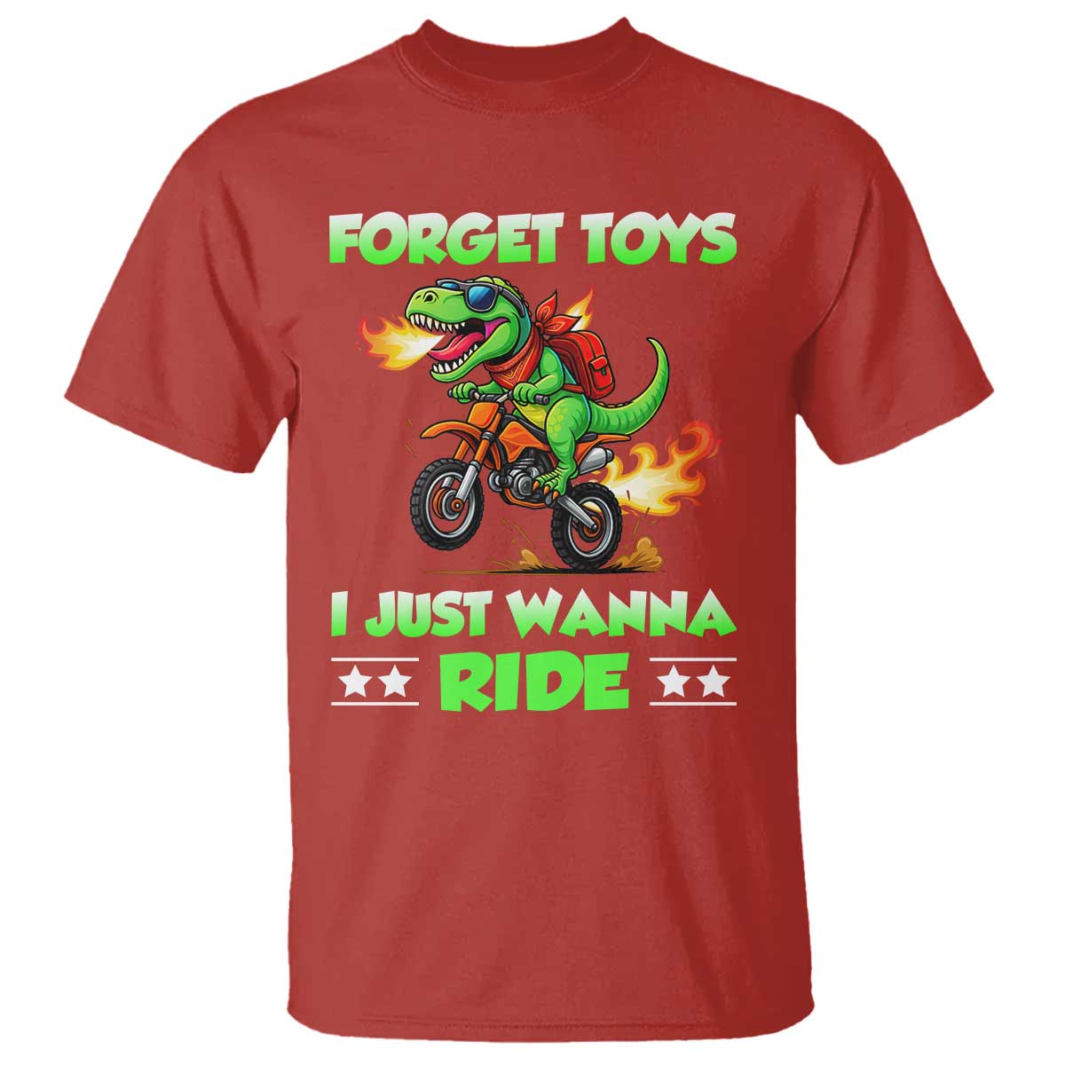 Motocross Dirt Bike Boys T Shirt Forget Toys I Just Wanna Ride - Wonder Print Shop
