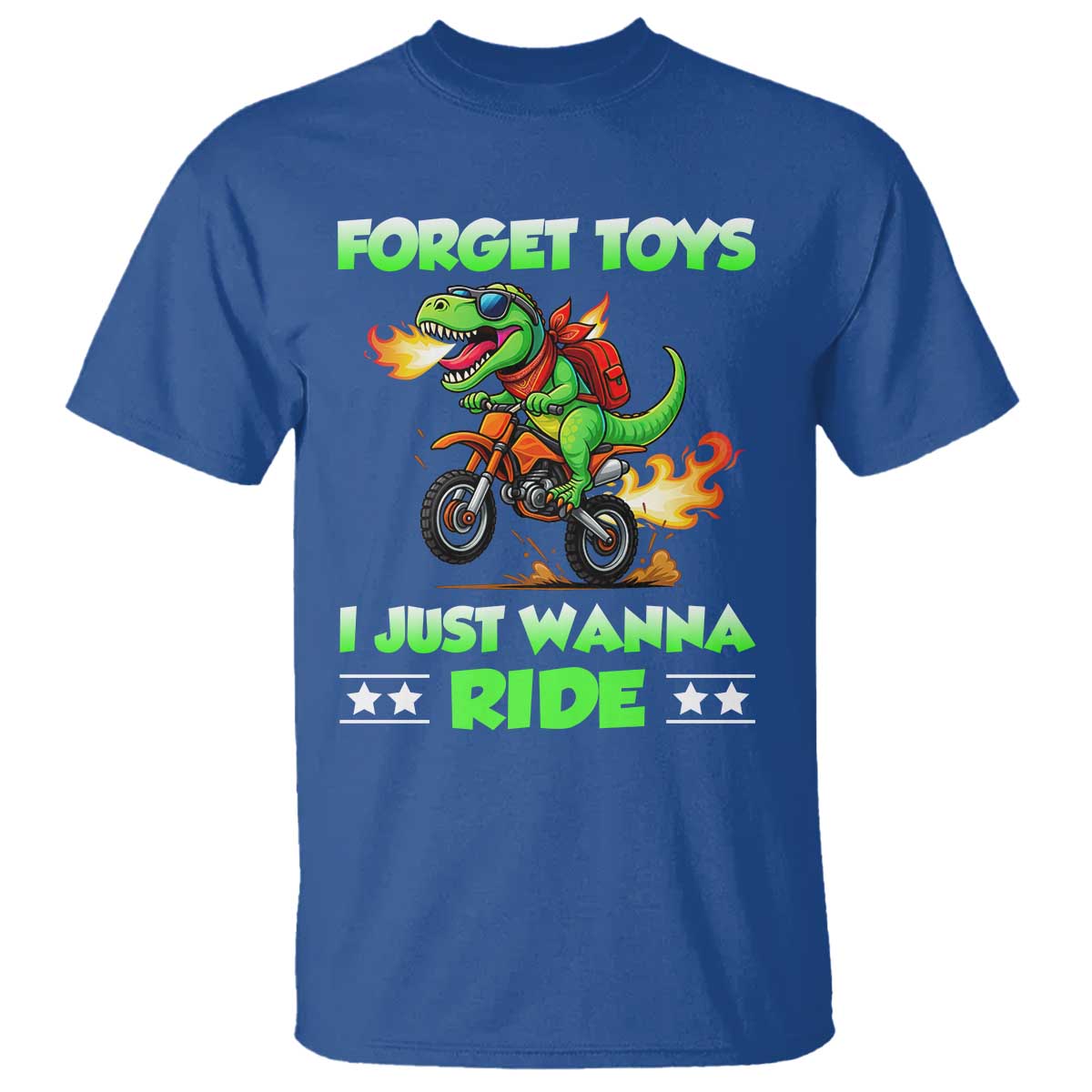 Motocross Dirt Bike Boys T Shirt Forget Toys I Just Wanna Ride - Wonder Print Shop
