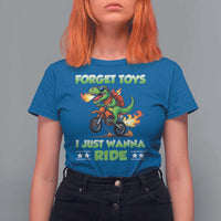 Motocross Dirt Bike Boys T Shirt For Women Forget Toys I Just Wanna Ride - Wonder Print Shop