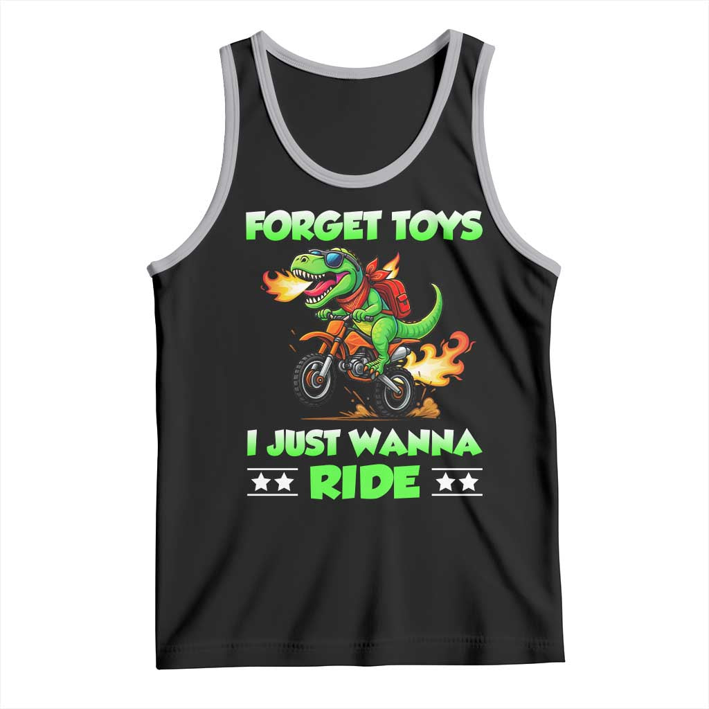 Motocross Dirt Bike Boys Tank Top Forget Toys I Just Wanna Ride - Wonder Print Shop