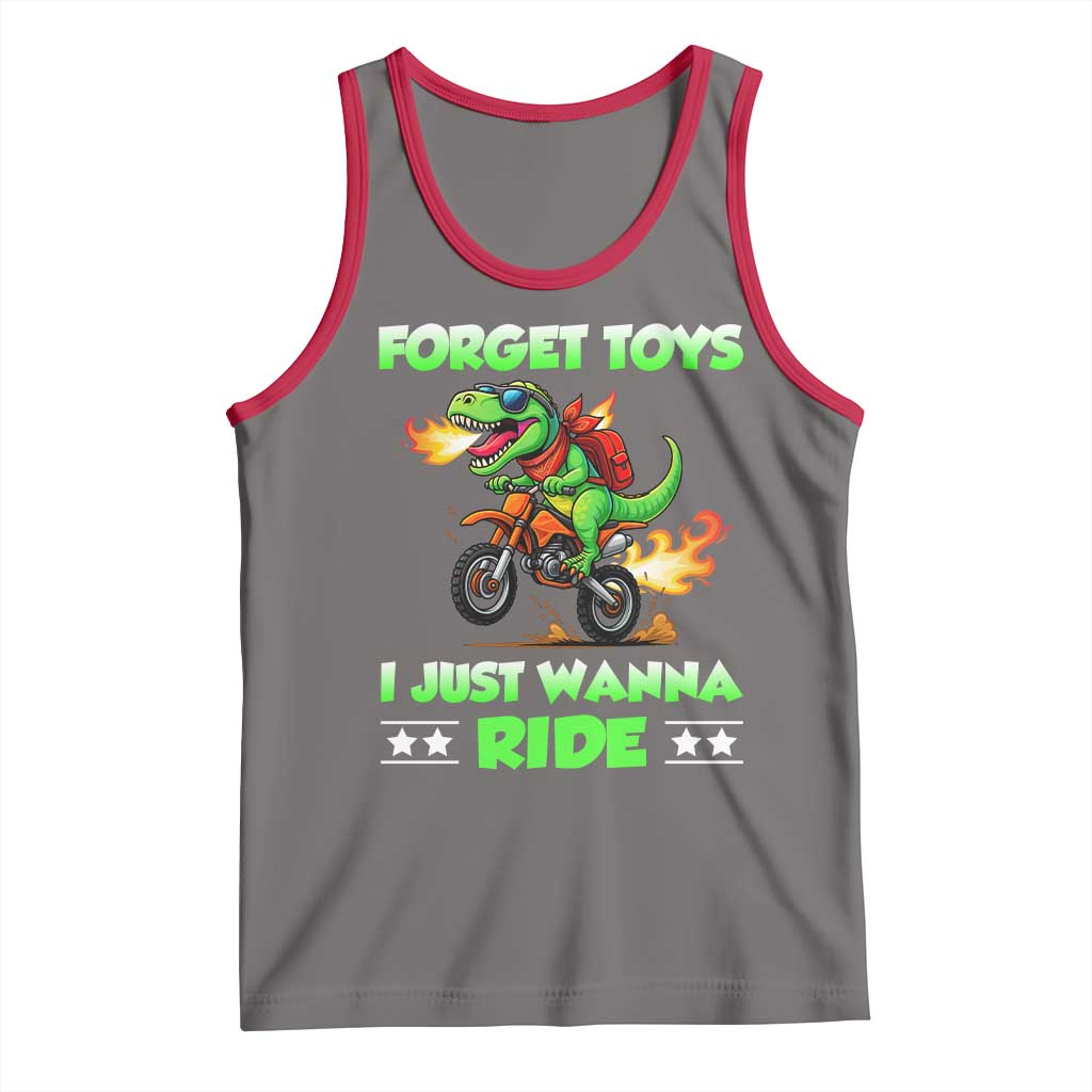 Motocross Dirt Bike Boys Tank Top Forget Toys I Just Wanna Ride - Wonder Print Shop