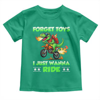 Motocross Dirt Bike Boys Toddler T Shirt Forget Toys I Just Wanna Ride - Wonder Print Shop