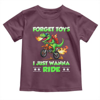 Motocross Dirt Bike Boys Toddler T Shirt Forget Toys I Just Wanna Ride - Wonder Print Shop