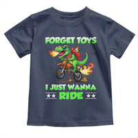 Motocross Dirt Bike Boys Toddler T Shirt Forget Toys I Just Wanna Ride - Wonder Print Shop