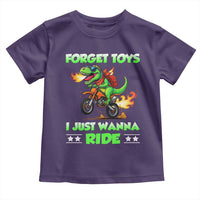 Motocross Dirt Bike Boys Toddler T Shirt Forget Toys I Just Wanna Ride - Wonder Print Shop